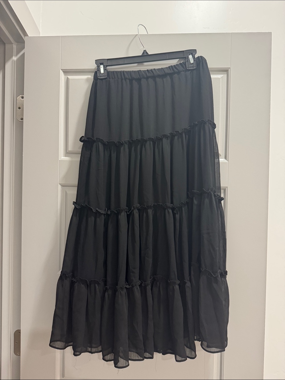 1. State Black Tiered Maxi Skirt
